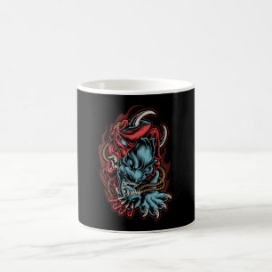 Taza De Café Calavera Japonesa
