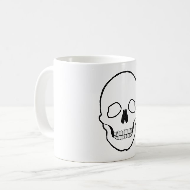Taza De Café Calavera negra (Anverso izquierdo)