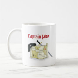 Taza De Café Calavera pirata y encrucijada simple moderna