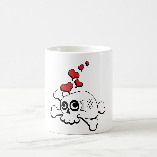 Taza De Café Calavera y corazón (Centro)