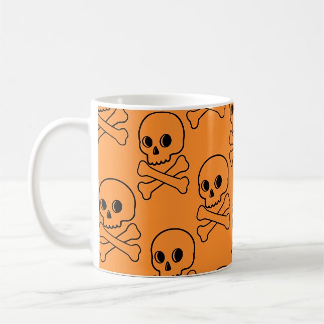 Taza De Café Calavera Y Crossbone Café Mug (Izquierda)