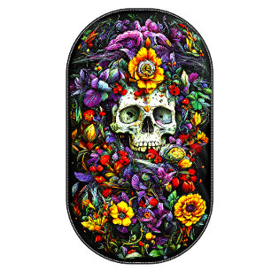 Taza De Café Calavera y flores