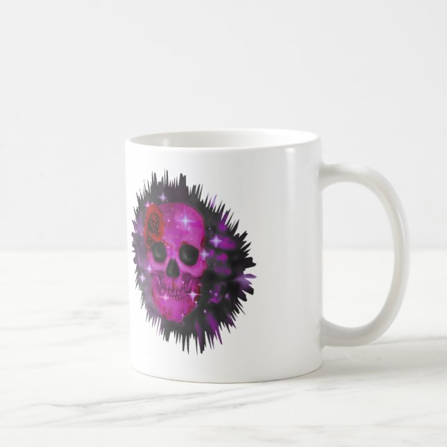 Taza De Café Calavera y Rosas (Derecha)