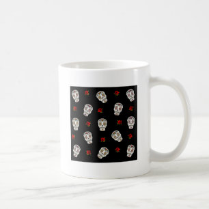 Taza De Café Calaveras Azucareras Rosas RAB Rockabilly Sobre Ne