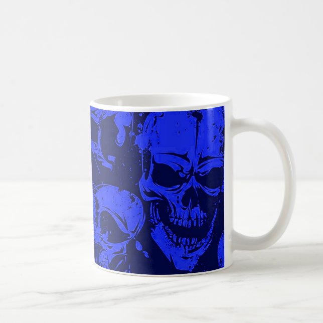Taza De Café Calaveras azules (Derecha)
