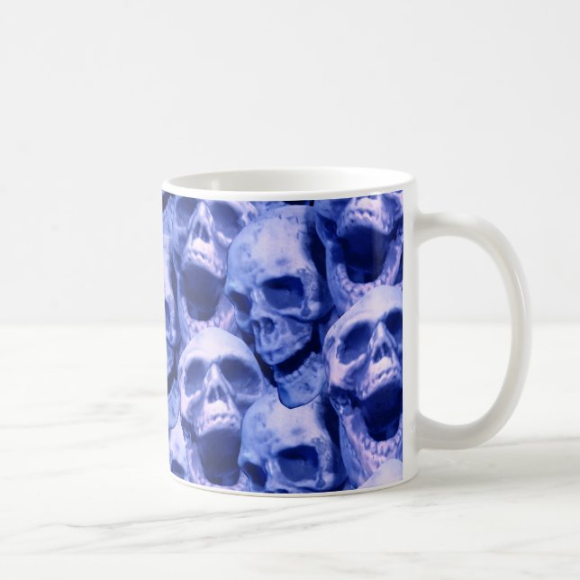 Taza De Café Calaveras azules oscuras (Derecha)
