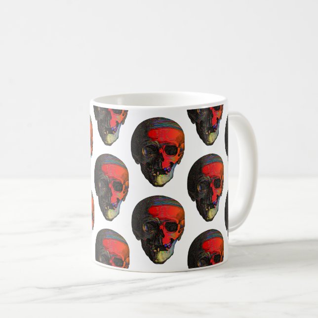 Taza De Café Calaveras coloridas (Anverso derecho)