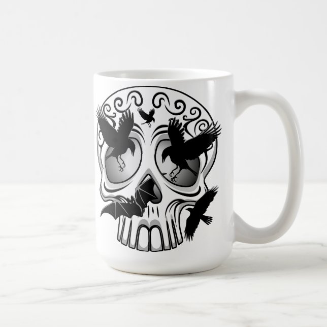 Taza De Café Calaveras decorativas de Halloween (Derecha)