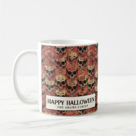 Taza De Café Calaveras rojas y sangrientas Halloween