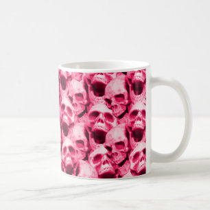 Taza De Café Calaveras rosadas calientes