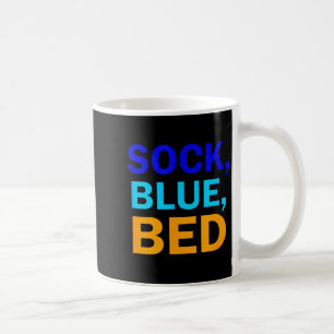 Taza De Café Calcetín Azul Cama _ Increíble Calcetín Azul Cama
