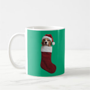 Taza De Café Calcetín de Navidad de Beagle