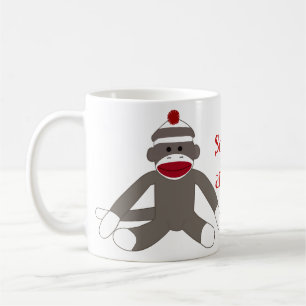 Taza De Café Calcetín Monkeying alrededor