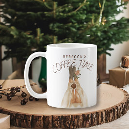 Taza De Café Calcetines de tiempo de café acogedor con ilustrac