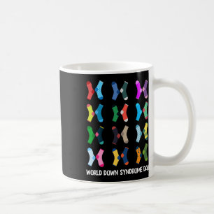 Taza De Café Calcetines del Día Mundial del Síndrome de Down Wd