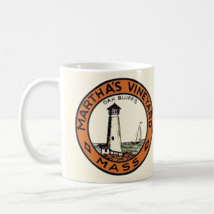 Taza De Café Calcomanía de Martha's Vineyard Circle