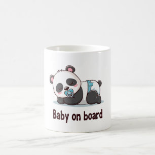Taza De Café Calcomanía para coche de Panda Durmiente Adorable
