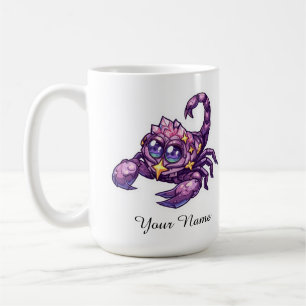 Taza De Café Calcomanía personalizada de Escorpio Celestial Zod