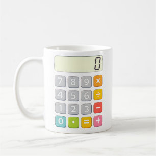 Taza De Café Calculadora del Día de los Números Diseño de Matem