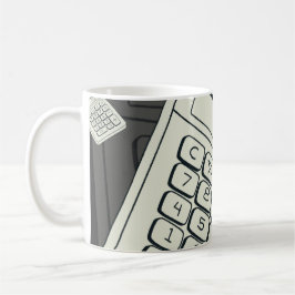 Taza De Café Calculadora minimalista y ilustración de patrón ma