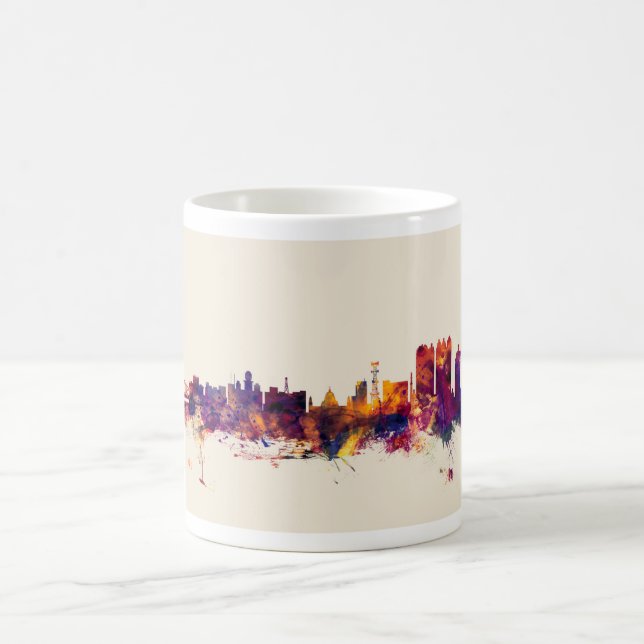 Taza De Café Calcutta Kolkata India Skyline (Centro)