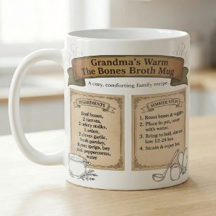 Taza De Café Caldo de Huesos Receta de la Abuela Acogedor