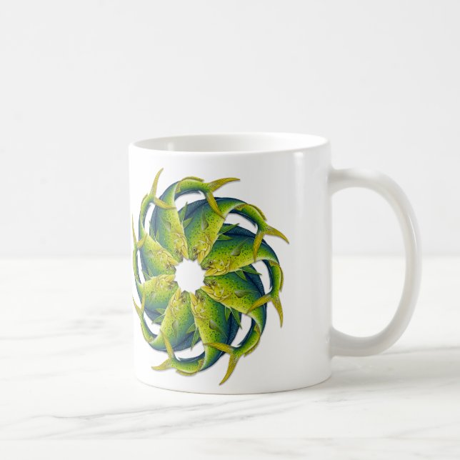 Taza de café caleidoscópica del Dolphinfish (Derecha)