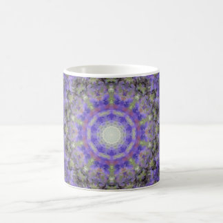 Taza De Café Caleidoscopio de la flor de la lavanda