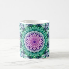 Taza De Café Caleidoscopio del lirio de agua