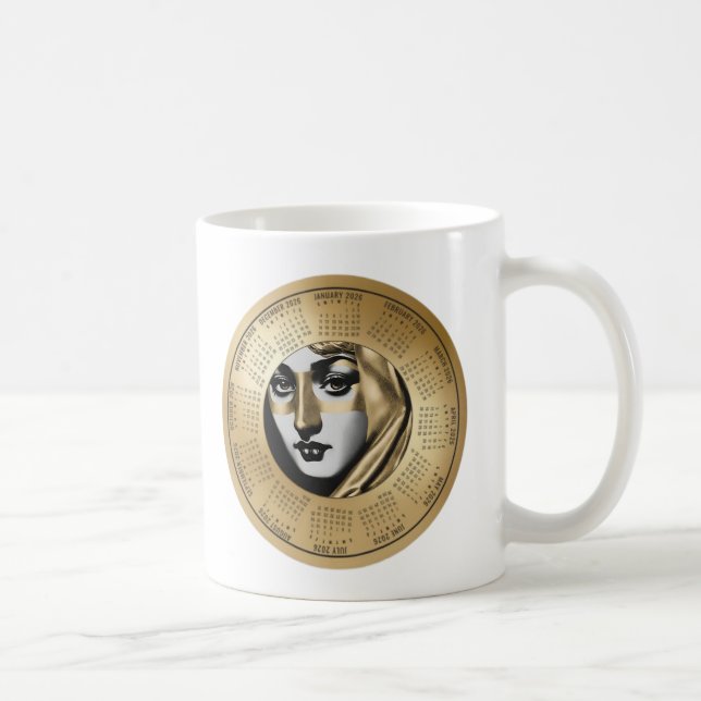 Taza De Café Calendario 2026 Café o Té (Derecha)