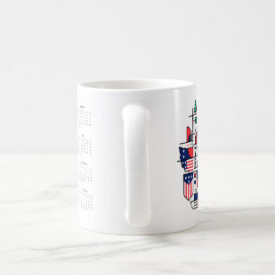 Taza De Café Calendario de Fútbol 2026 Estados Unidos, Canadá, 