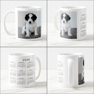 Taza De Café Calendario de Mascota de personalizados Foto 2026