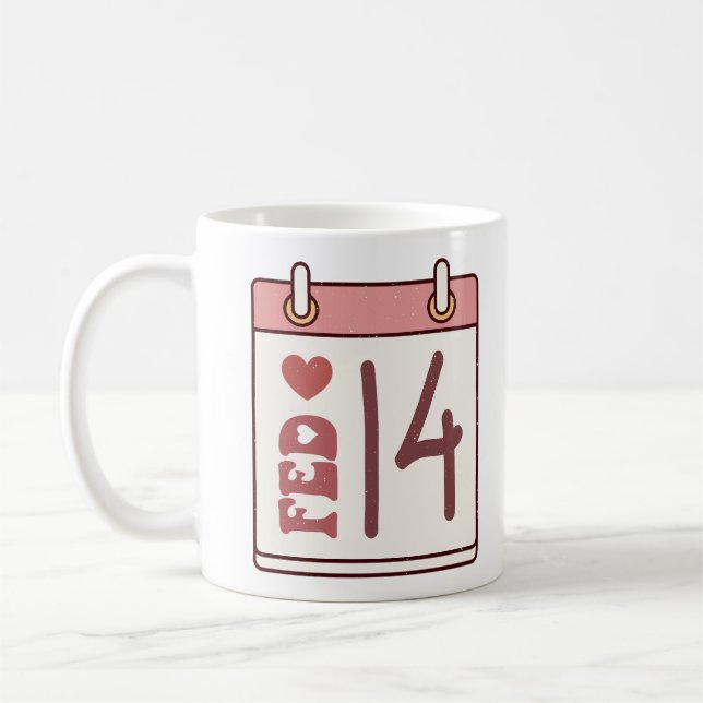 Taza De Café Calendario el día de San Valentín (Izquierda)