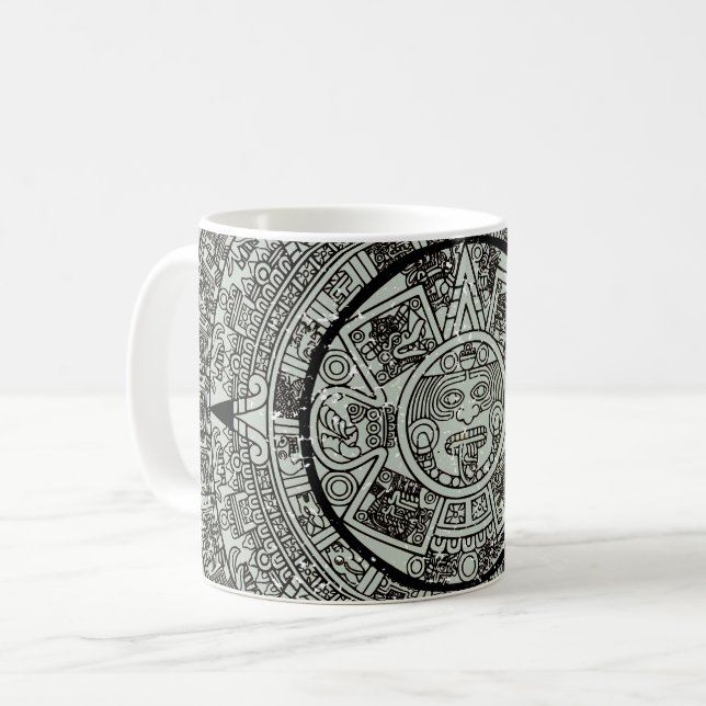 Taza De Café Calendario maya 1 azteca mexicano de soles aztecos (Anverso izquierdo)