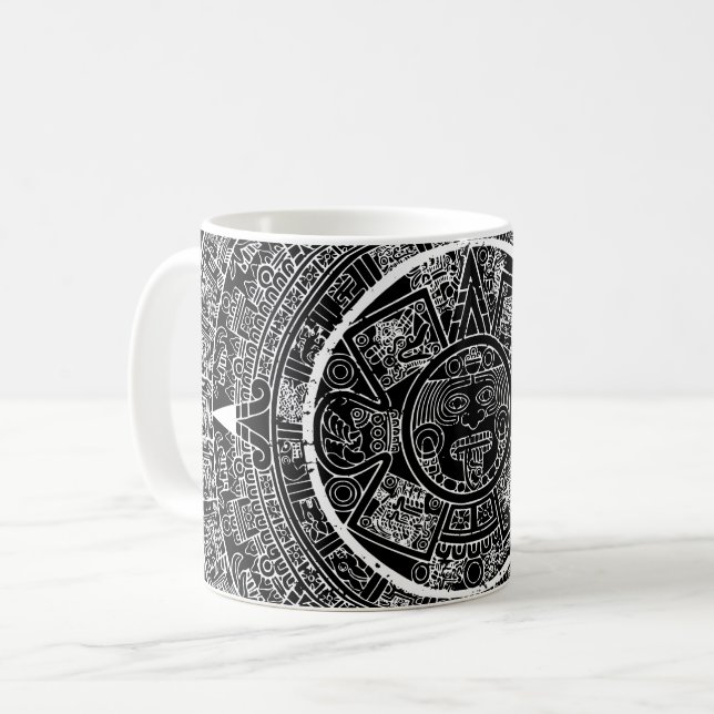 Taza De Café Calendario maya azteca azteca 3 (Anverso izquierdo)