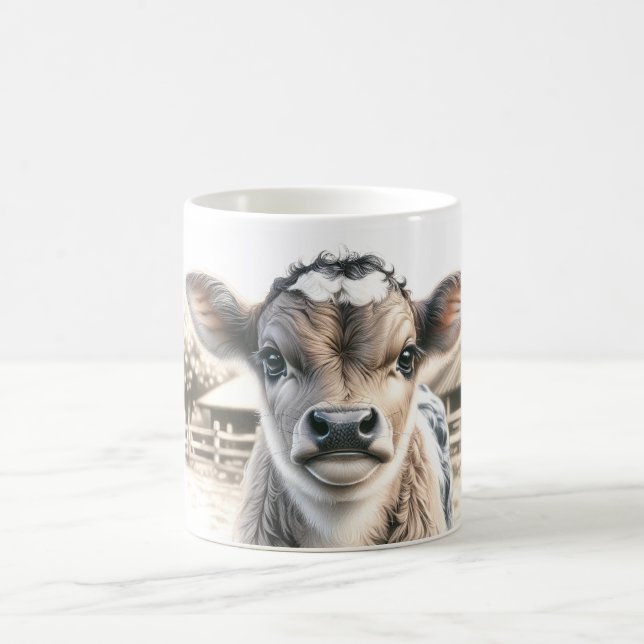 Taza De Café Calf curioso (Centro)