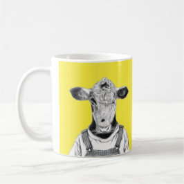 Taza De Café Calf en Dungar (amarillo retro)