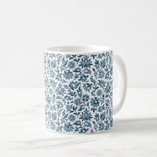 Taza De Café Calico 2 victoriano, café azul