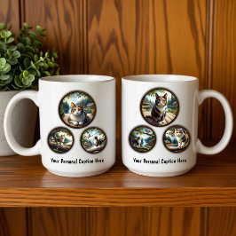 Taza De Café Calico Cat 6-Image Coffee Mug Design