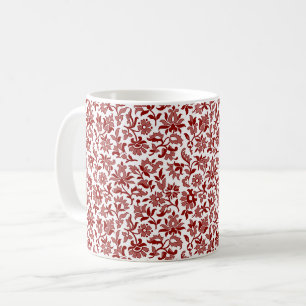 Taza De Café Calico Victoriano 2, Café Rojo