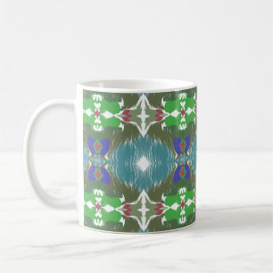 Taza De Café Calidoscopio Marea Esmeralda