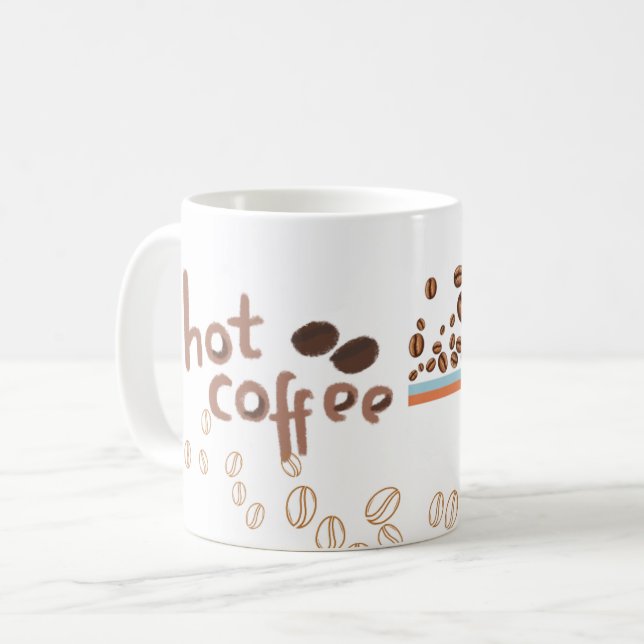 Taza de café caliente linda (Anverso izquierdo)