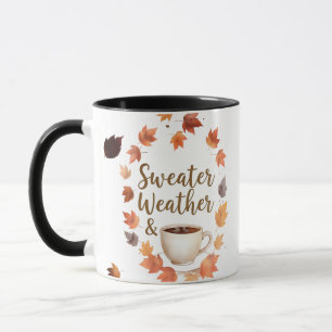 Taza de café caliente y clima de suéter Regalo a