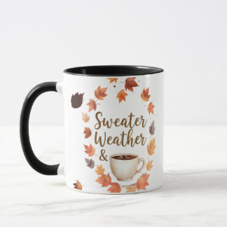 Taza de café caliente y clima de suéter | Regalo a