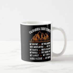Taza De Café California 14ers Catorcemiles Senderismo Escalada