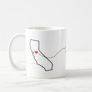 Taza De Café California a Oregon - Heart2Heart Coffee Mug