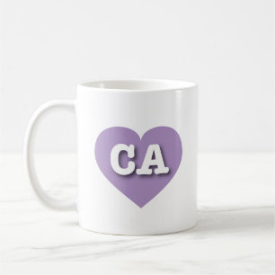 Taza De Café California Lavender Heart - Amo CA