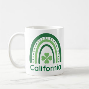 Taza De Café California Name Clover Boho Rainbow