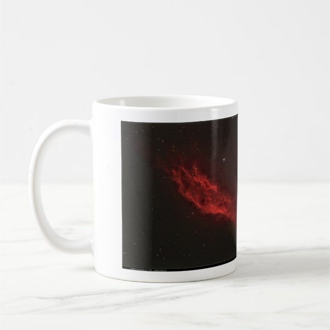 Taza De Café California Nebula NGC 1499 con Pleiades (Izquierda)