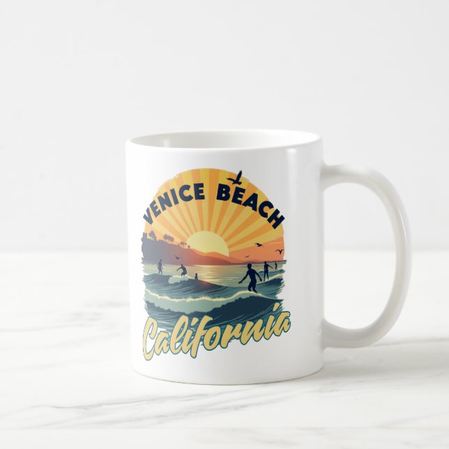 Taza De Café California: Paraíso del Surf Dorado (Derecha)